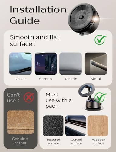 LISEN SuctionPro Phone Holder for Car【Auto Vacuum 3.0】, Magnetic Phone Holder with Suction Cup, Car Mount for Magsafe Universal Car Accessories Gifts for Men Women for iPhone 17 Pro Max Air 16 15 14