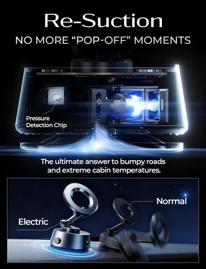 LISEN SuctionPro Phone Holder for Car【Auto Vacuum 3.0】, Magnetic Phone Holder with Suction Cup, Car Mount for Magsafe Universal Car Accessories Gifts for Men Women for iPhone 17 Pro Max Air 16 15 14